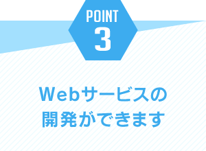 ポイント3.Webサービスの開発ができます